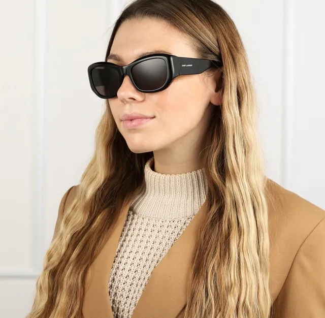 Saint Laurent SL 207 Tortoiseshell Oversized Rectangular Sunglasses 6