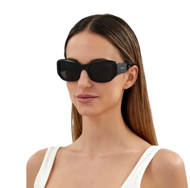 Saint Laurent SL 207 Tortoiseshell Oversized Rectangular Sunglasses 7