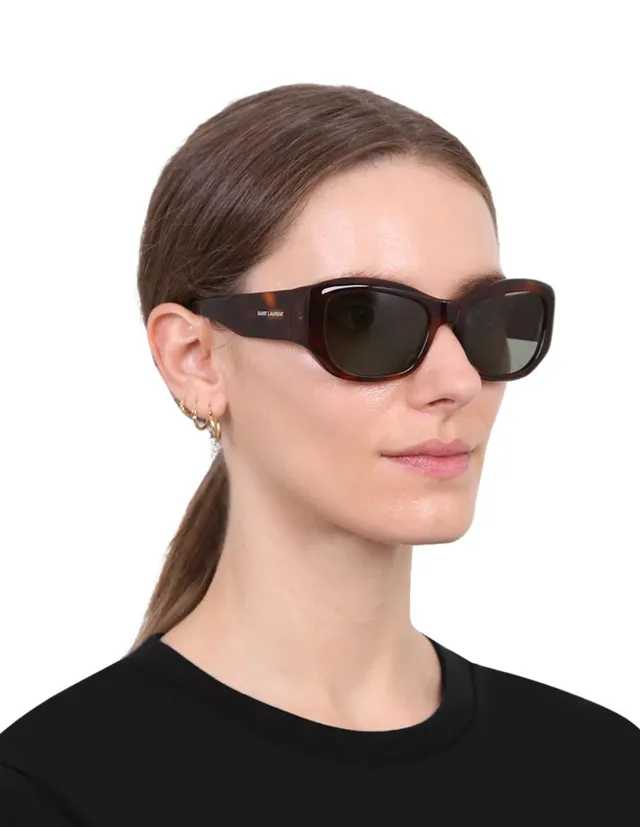Saint Laurent SL 207 Tortoiseshell Oversized Rectangular Sunglasses 9