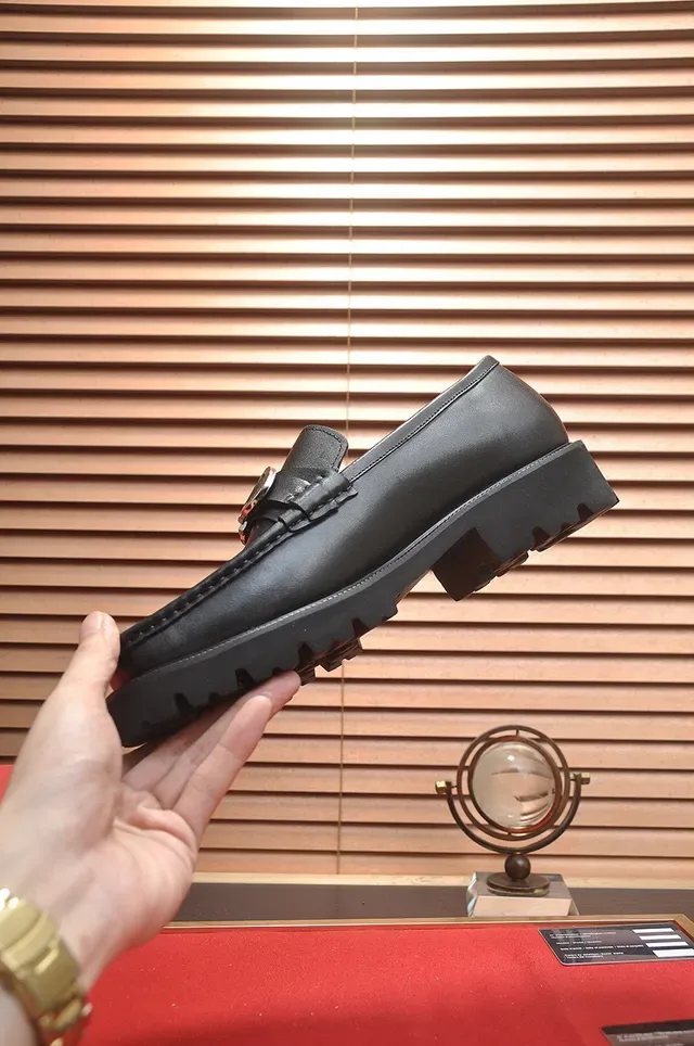 Salvatore Ferragamo Gancini Black Leather Loafers 6