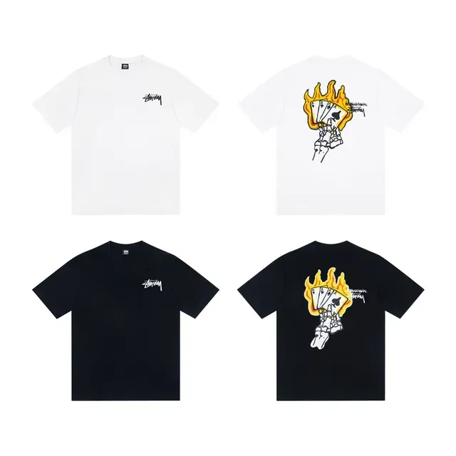 Stussy Flaming Aces Graphic T-Shirt 2