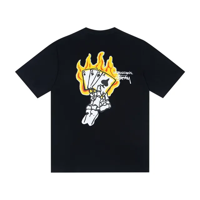 Stussy Flaming Aces Graphic T-Shirt 5