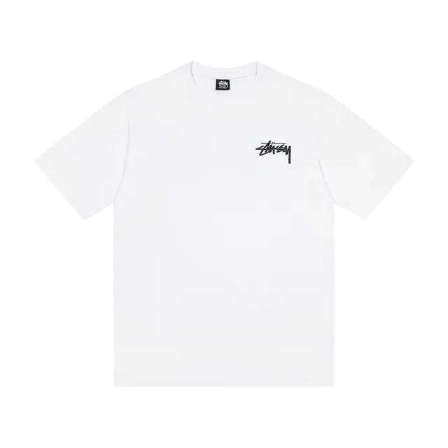 Stussy Stock Logo Flame Graphic T-Shirt 4