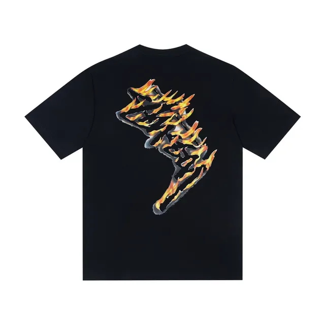 Stussy Stock Logo Flame Graphic T-Shirt 5