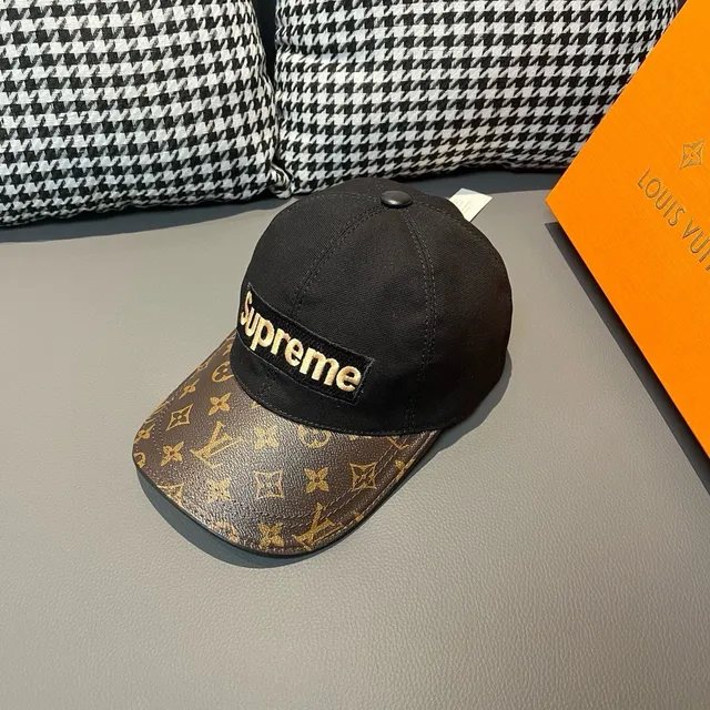 Supreme Box Logo Negro Marrón Estructurado Seis Paneles Bordado Gorra de Béisbol 4