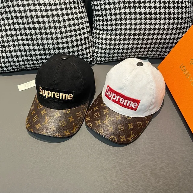 Supreme Box Logo Negro Marrón Estructurado Seis Paneles Bordado Gorra de Béisbol 9