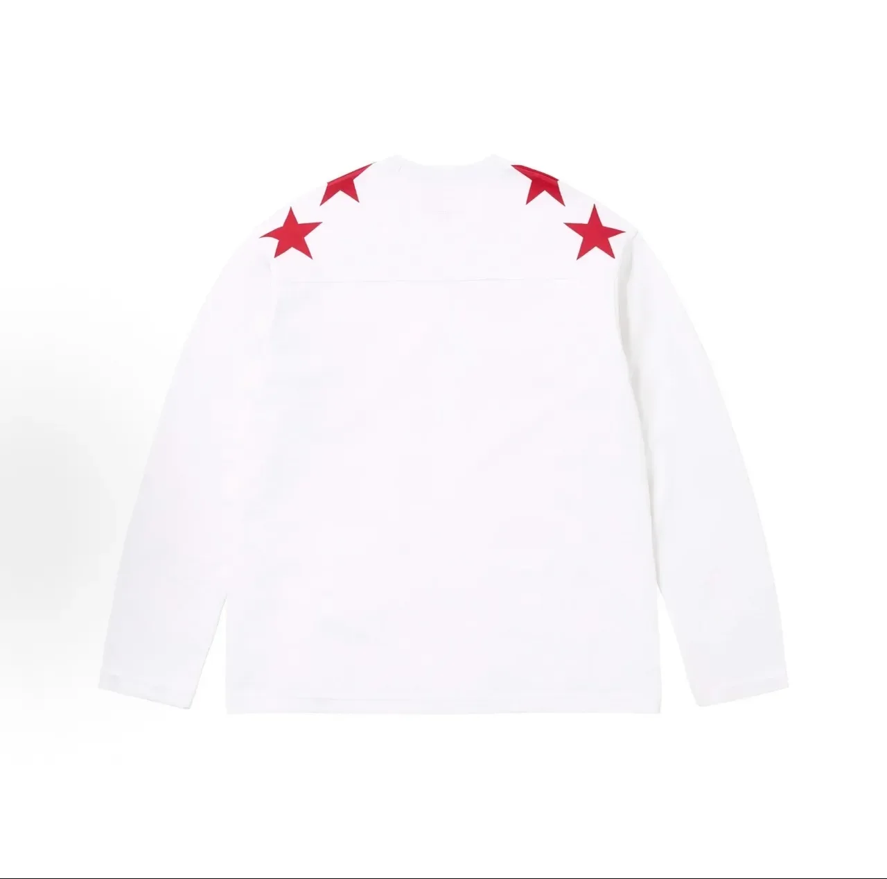 Supreme White Red Long-Sleeve Crewneck Jersey 2