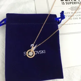 Swarovski Rose-Gold-Tone Crystal Pendant Necklace