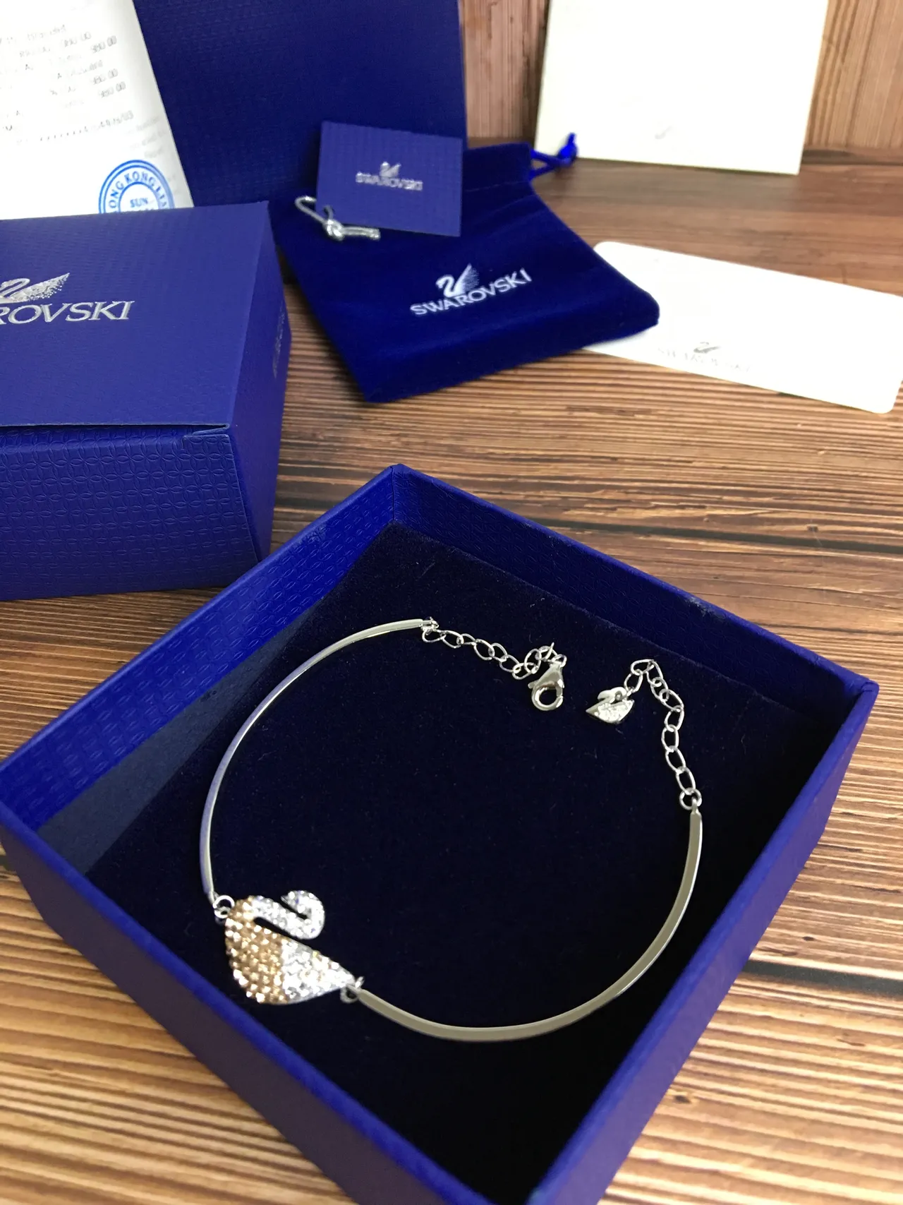 Collection Swan Swarovski Collier Choker Cristal à deux tons 3