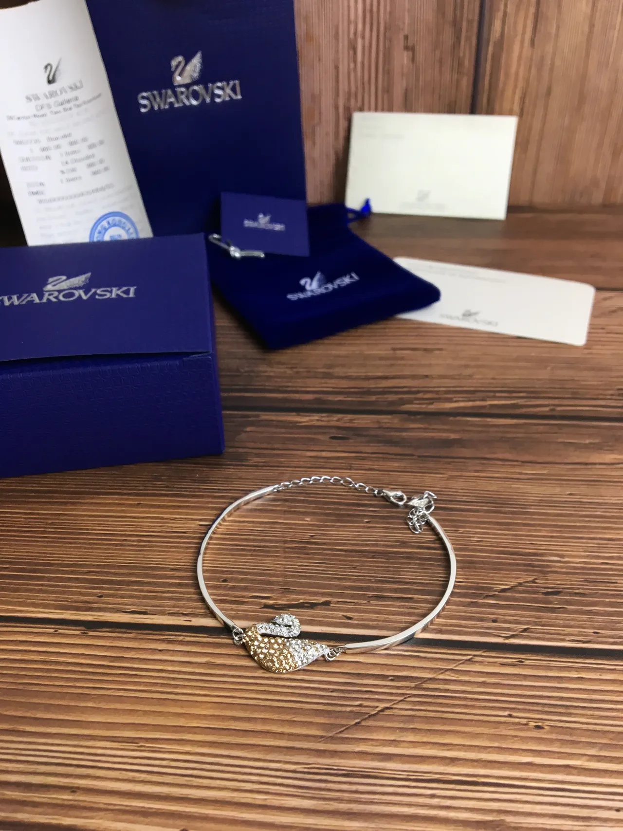 Collection Swan Swarovski Collier Choker Cristal à deux tons 5