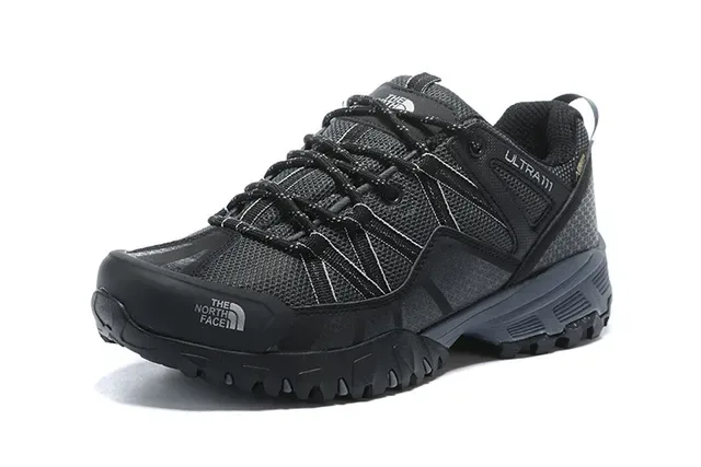 The North Face Ultra III Black Gray Low-Cut Hiking Boot Mesh-Synthetic Hybrid Upper Sneakers 2