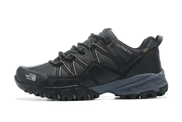 The North Face Ultra III Black Gray Low-Cut Hiking Boot Mesh-Synthetic Hybrid Upper Sneakers 3