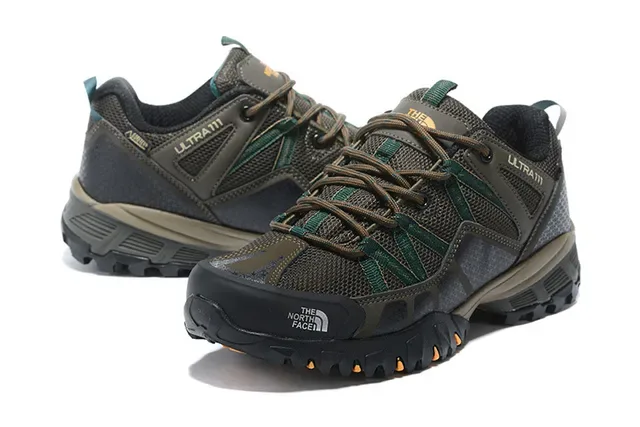The North Face Ultra III Black Gray Low-Cut Hiking Boot Mesh-Synthetic Hybrid Upper Sneakers 10