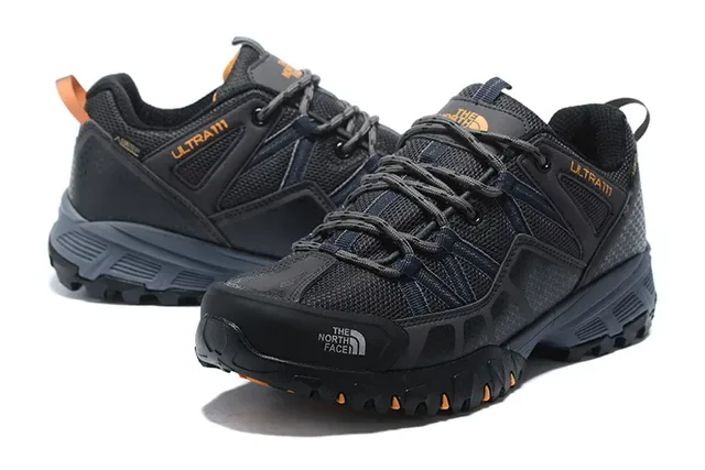 The North Face Ultra III Black Gray Low-Cut Hiking Boot Mesh-Synthetic Hybrid Upper Sneakers 15