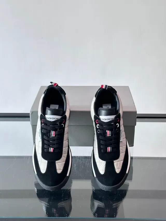Thom Browne Quilted Black Beige Air Cushion Lifestyle Sneakers 4