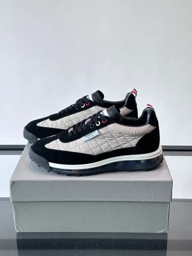 Thom Browne Quilted Black Beige Air Cushion Lifestyle Sneakers 5