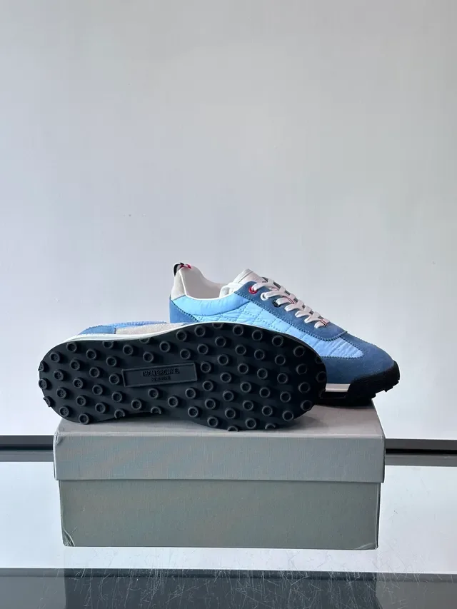 Thom Browne Quilted Blue Suede Air-Cushion Lifestyle Sneakers 2