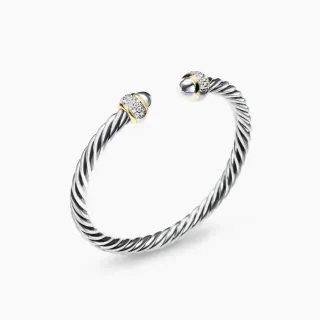 Tiffany & Co. HardWear Twisted Rope Pavé End Cap Bracelet
