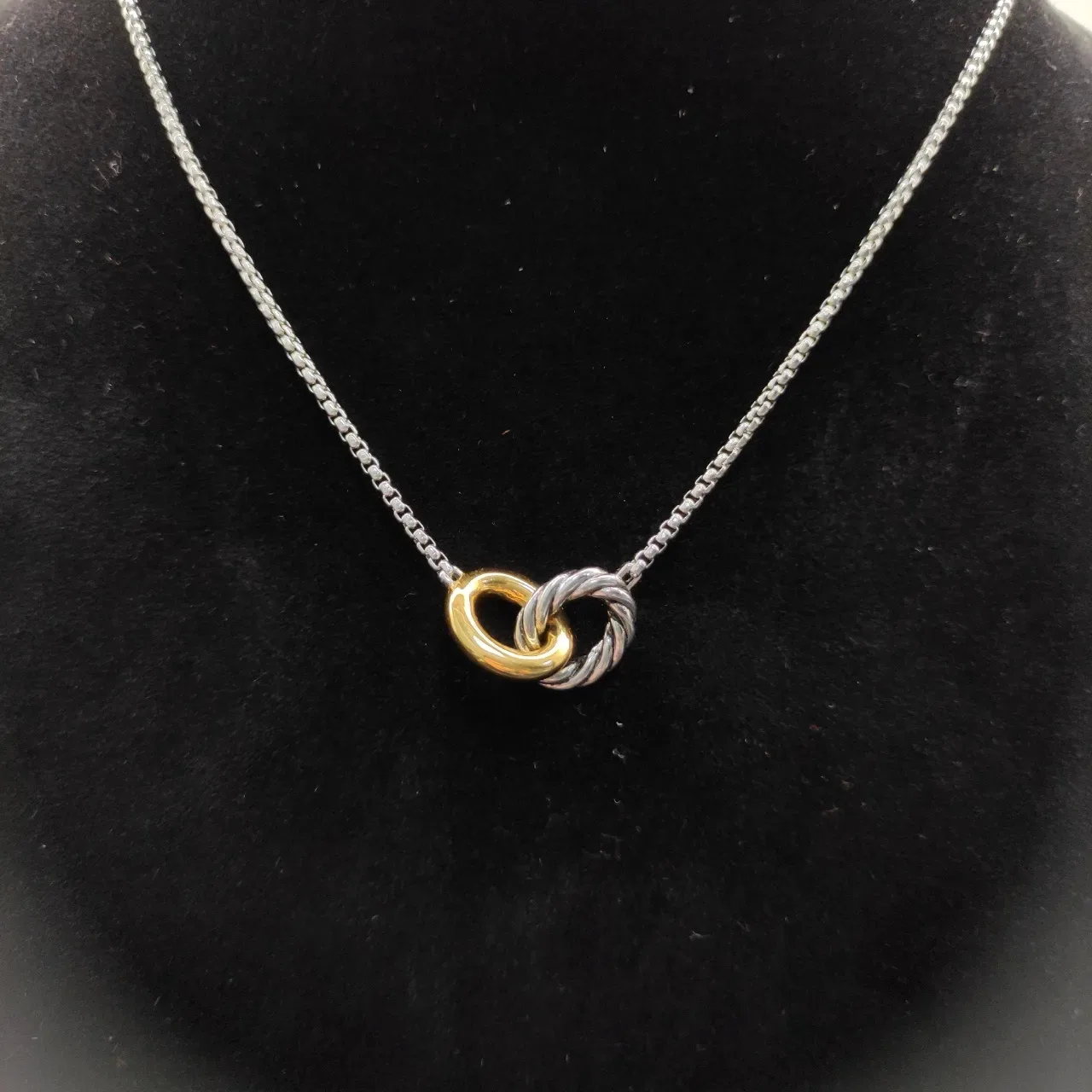 Tiffany & Co. HardWear Two-Tone Twisted Ring Necklace 9