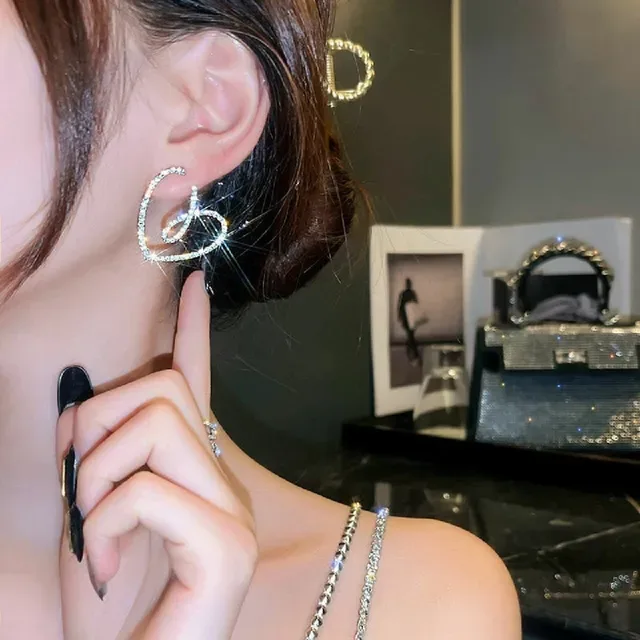 Tiffany & Co. Return to Tiffany Open Heart Pavé Crystal Earrings 4