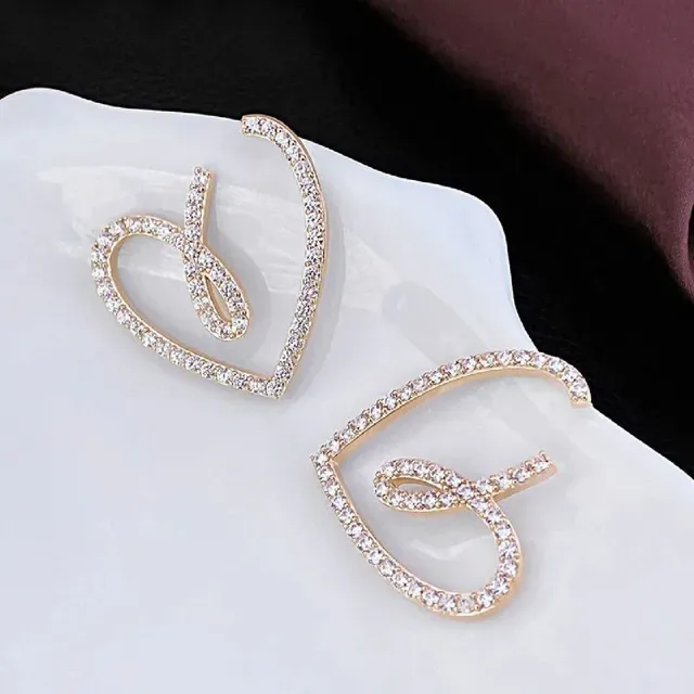 Tiffany & Co. Return to Tiffany Open Heart Pavé Crystal Earrings 9