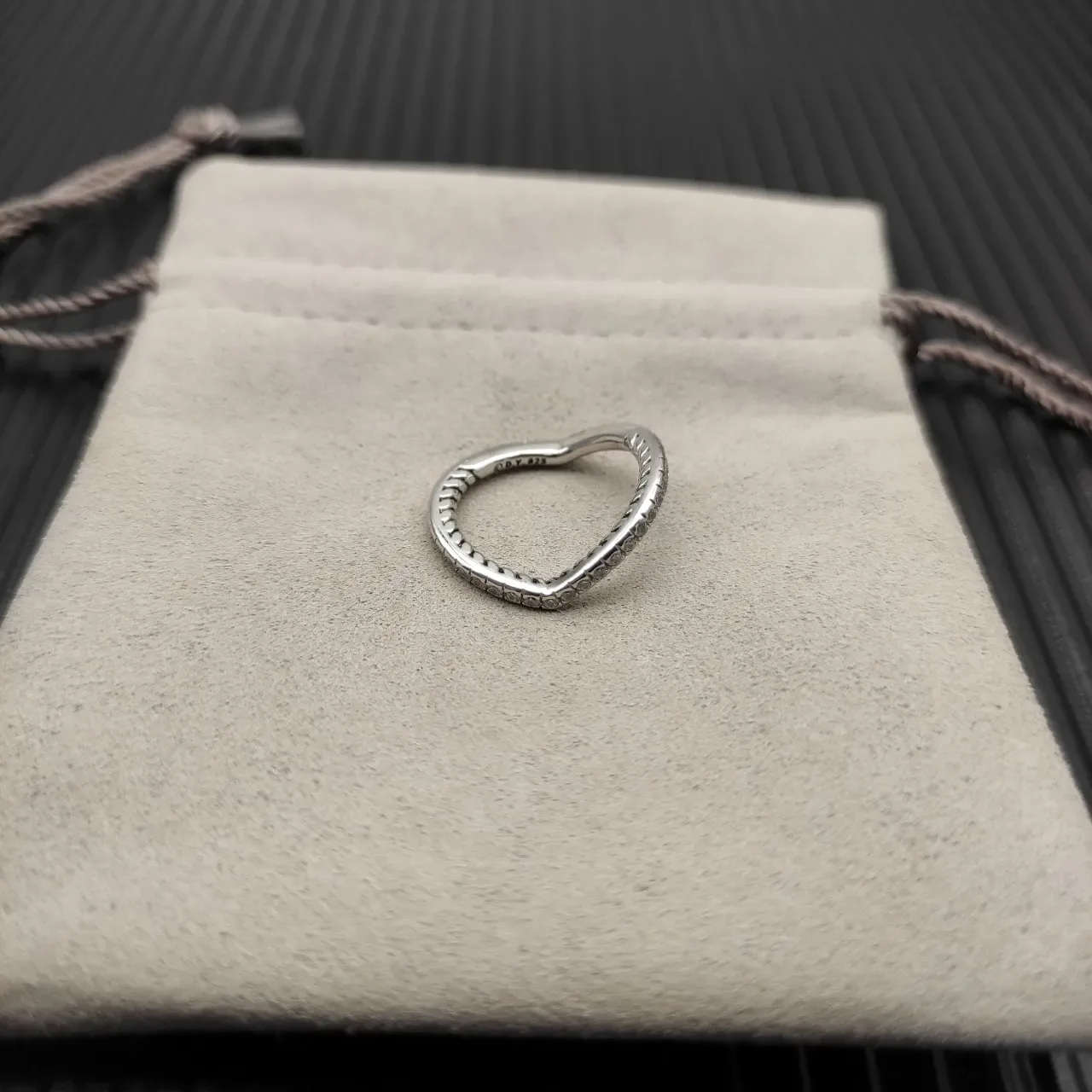 Tiffany & Co. Argent Transparente Twisted Rope Band Pavé-Set Round Diamonds Bague 8