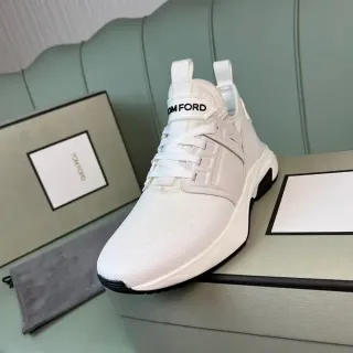 Tom Ford White Mesh and Synthetic Lifestyle Sneaker