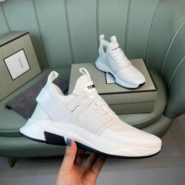 Tom Ford White Mesh and Synthetic Lifestyle Sneaker 4