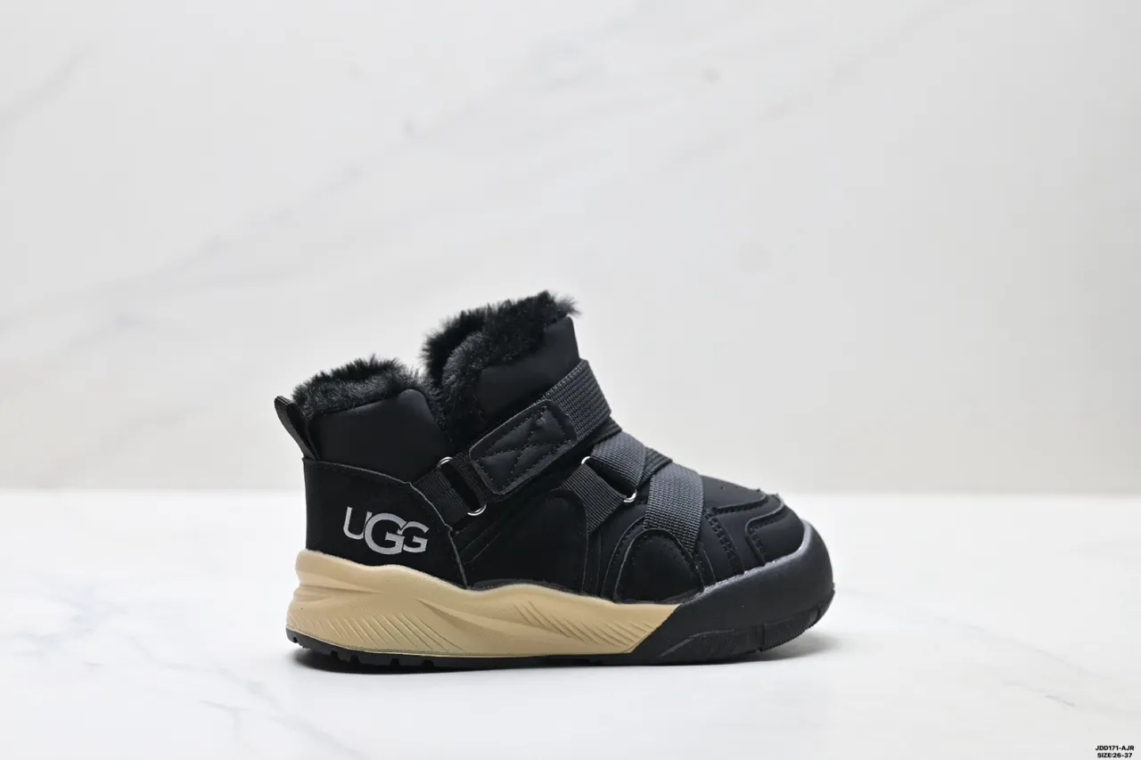 UGG Beige Marron Bottines à la cheville doublées de fausse fourrure Bottes de neige 6