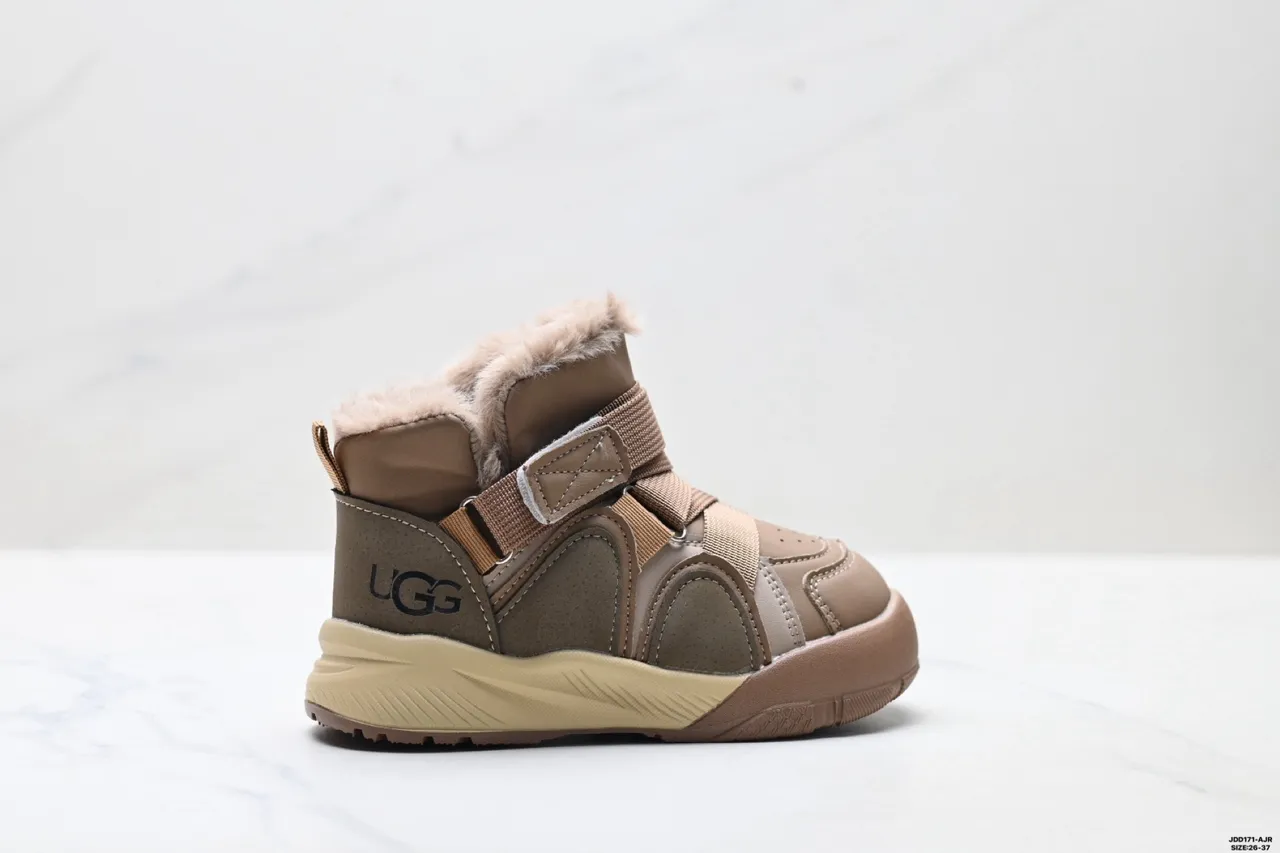 UGG Beige Marron Bottines à la cheville doublées de fausse fourrure Bottes de neige 14