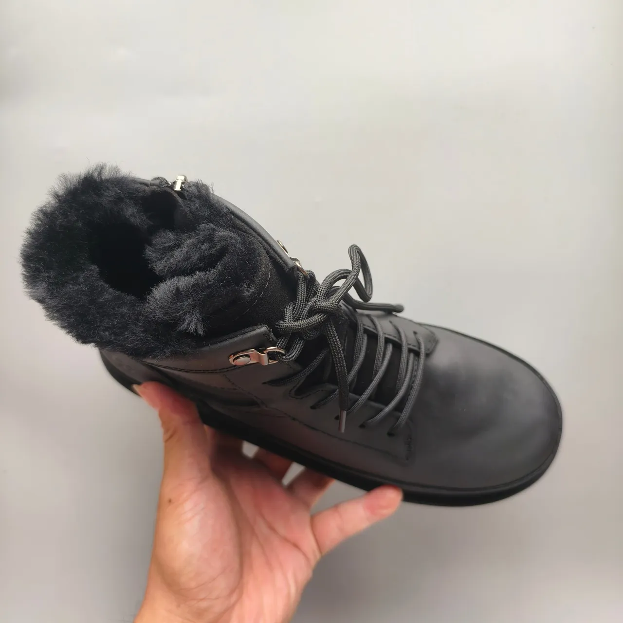 UGG Black Shearling-Lined Lace-Up Snow Boot 3