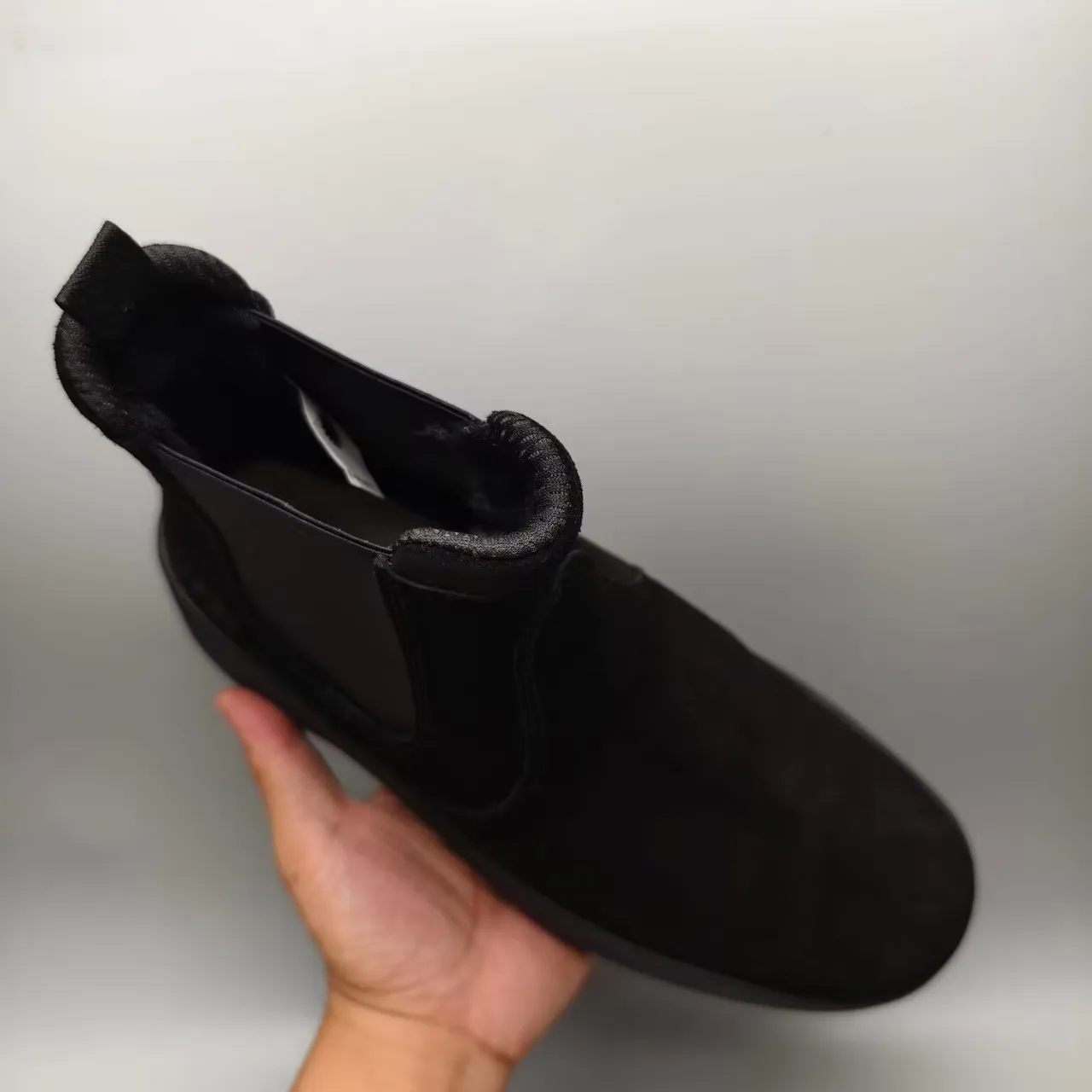 UGG Black Suede Upper Elastic Side Gussets Chelsea Boots 2
