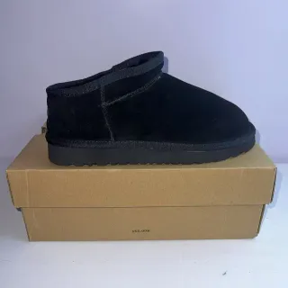 UGG Black Suede Upper Elasticated Collar Snow Boots