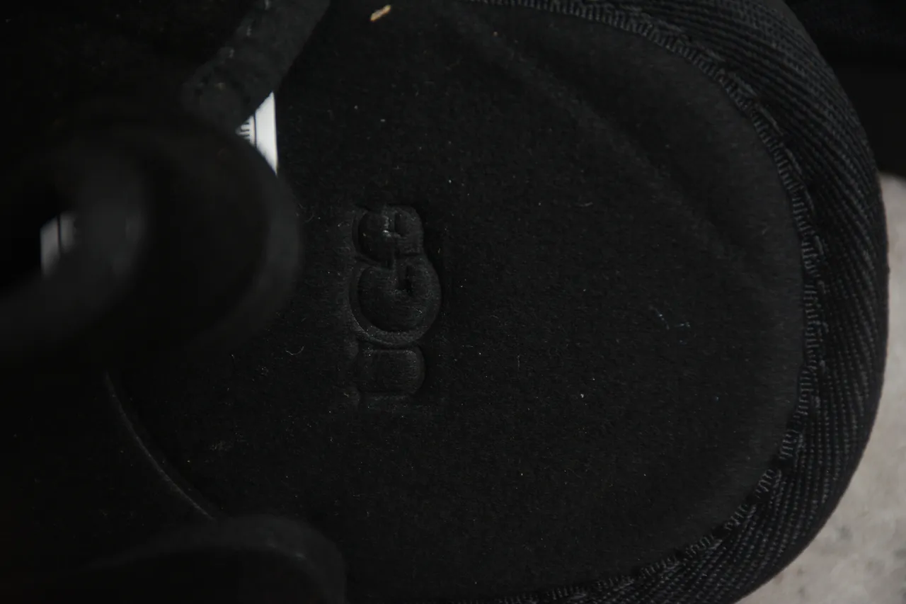 UGG Black Two-Strap Velcro Platform Casual Sandals 3