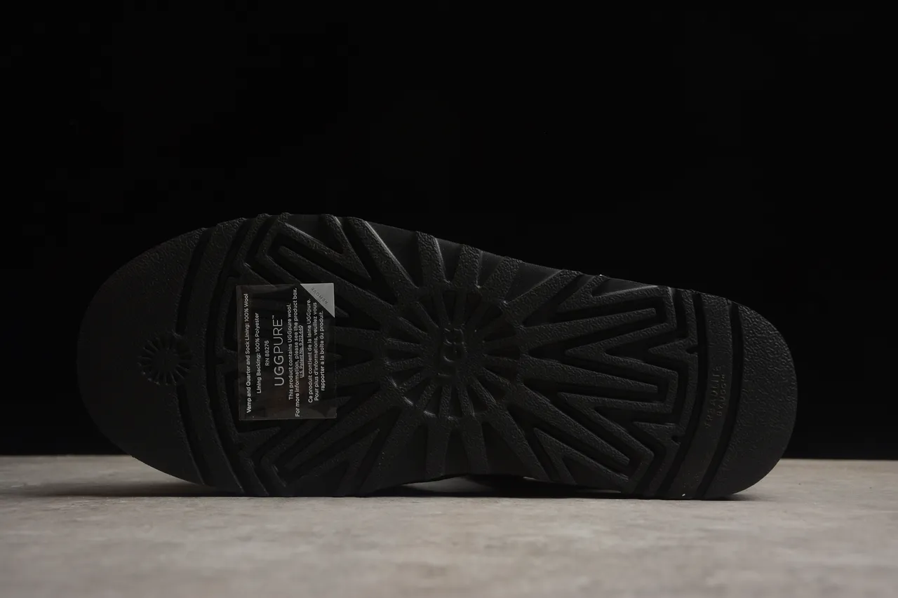 UGG Black Two-Strap Velcro Platform Casual Sandals 10