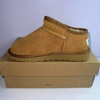 UGG Marrón Beige Ante Superior Forro de Borrego Botas de Nieve