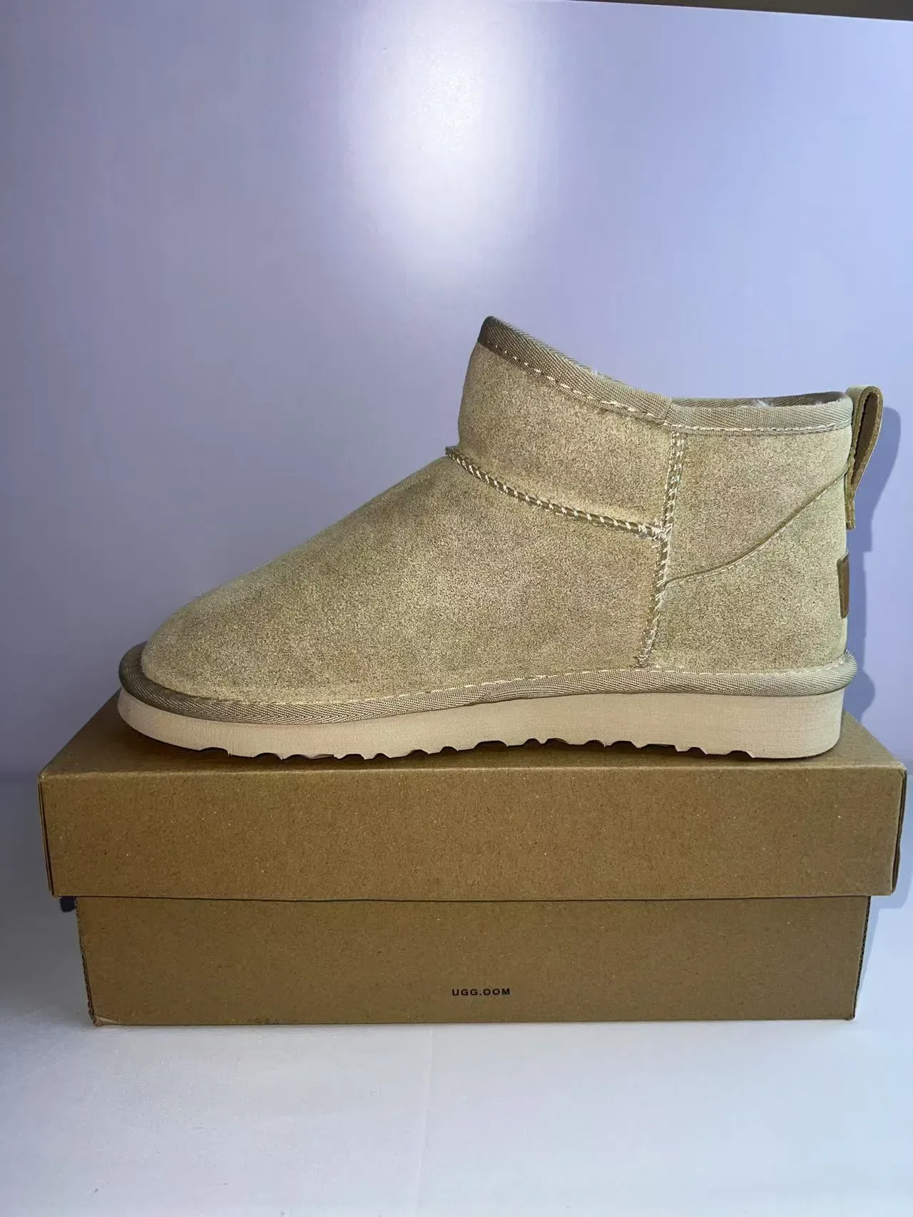 UGG Classic Mini Beige Suede Snow Boots 3