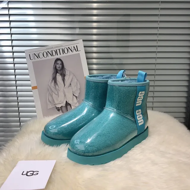 UGG Classic Mini Translucent Aqua Blue Snow Boots 3