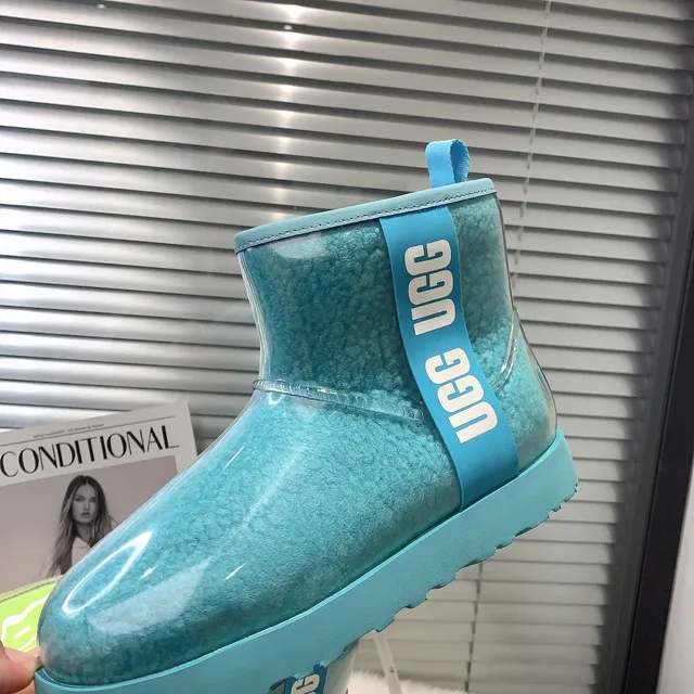 UGG Classic Mini Translucent Aqua Blue Snow Boots 4