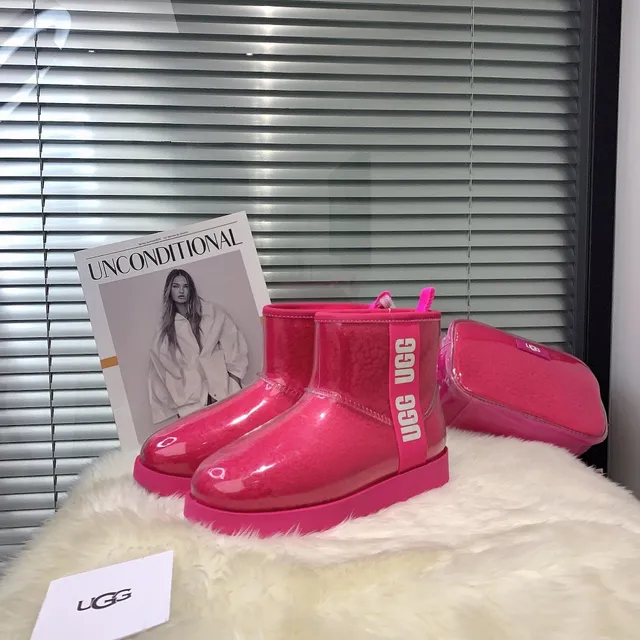 UGG Classic Mini Transparent Pink Snow Boots 6