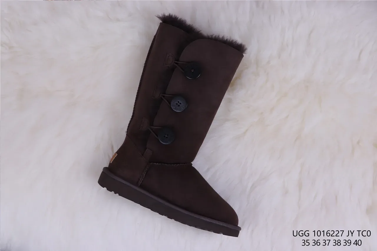 UGG Classic Tall Button Chocolate Brown Knee Boots 6