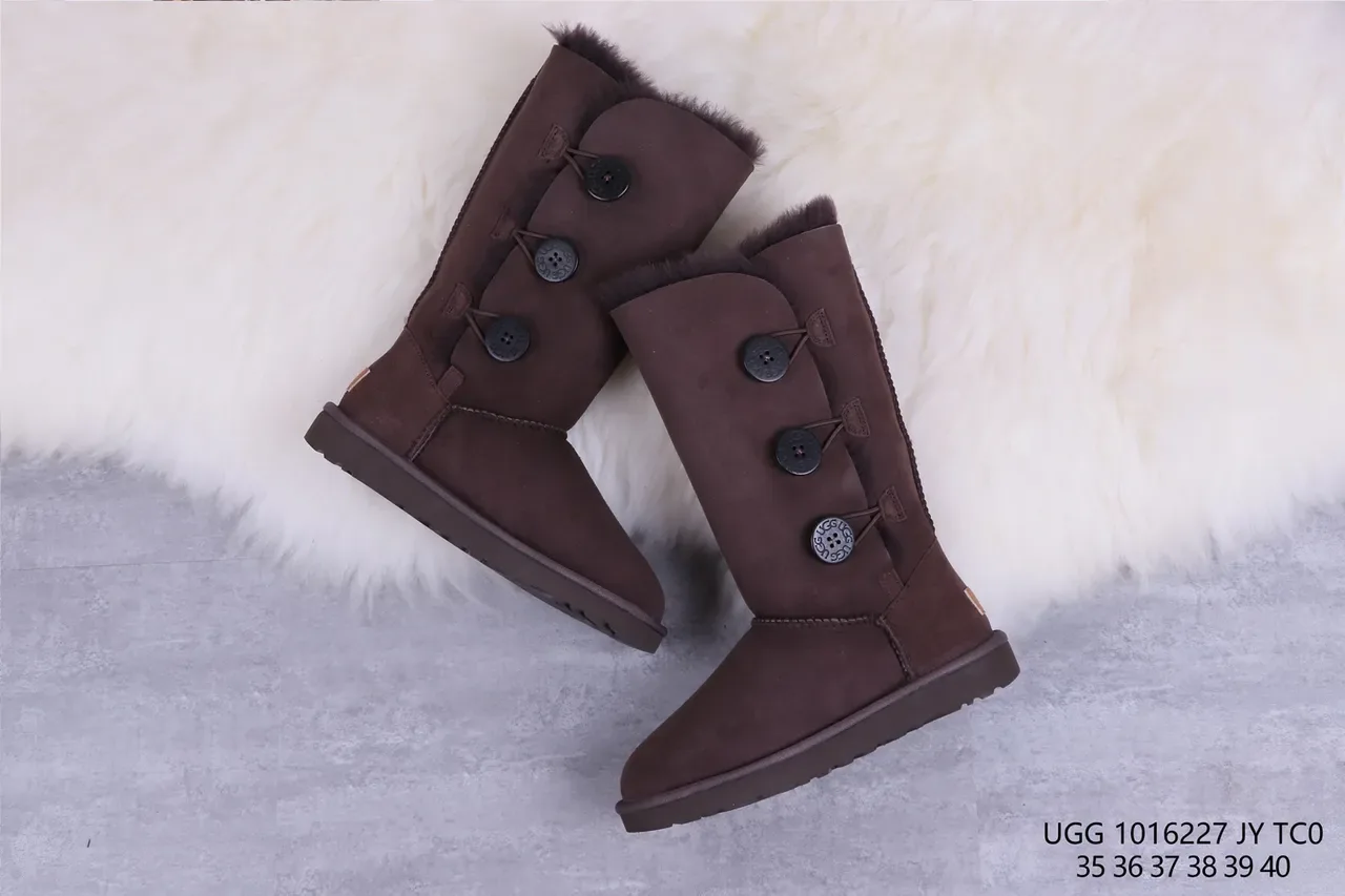 UGG Classic Tall Button Chocolate Brown Knee Boots 7