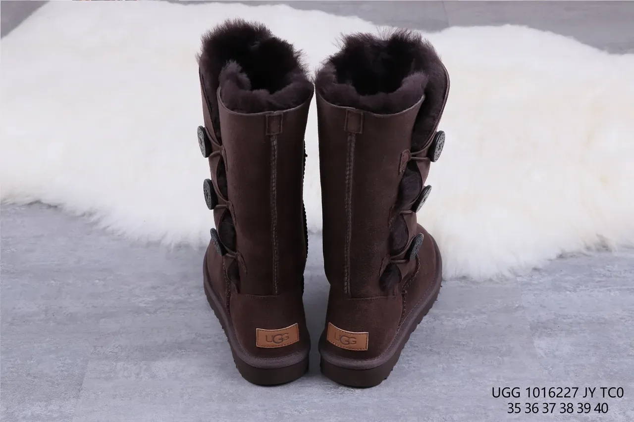 UGG Classic Tall Button Chocolate Brown Knee Boots 8