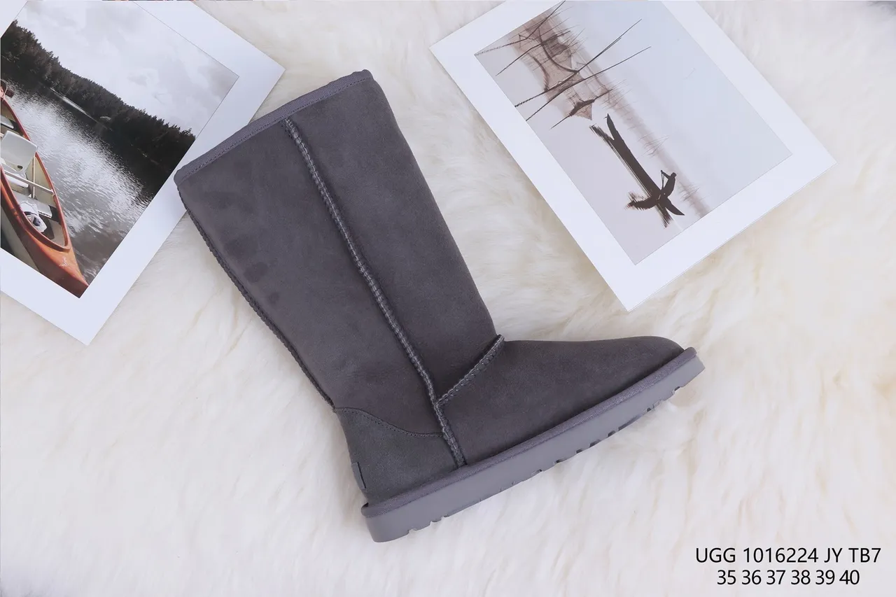 UGG Classic Tall চার্জকোল গ্রে শিয়ারলিং লাইন্ড হাঁটু পর্যন্ত জুতো 6