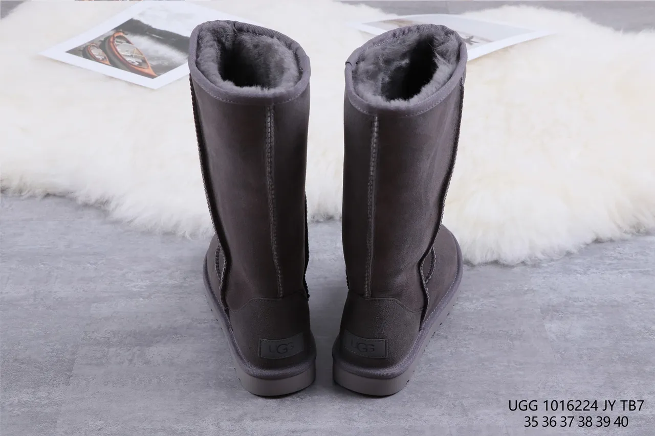 UGG Classic Tall চার্জকোল গ্রে শিয়ারলিং লাইন্ড হাঁটু পর্যন্ত জুতো 8