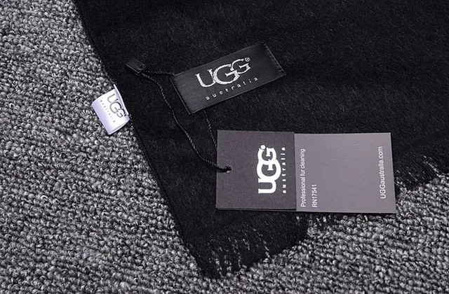 UGG Striped Double-Faced Fringed Cashmere Scarf 2