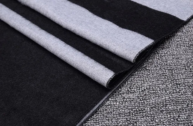 UGG Striped Double-Faced Fringed Cashmere Scarf 4