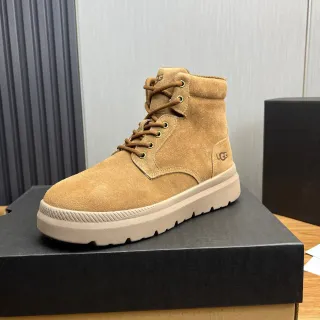 UGG Suede Lace-Up Chunky Platform Work Boot