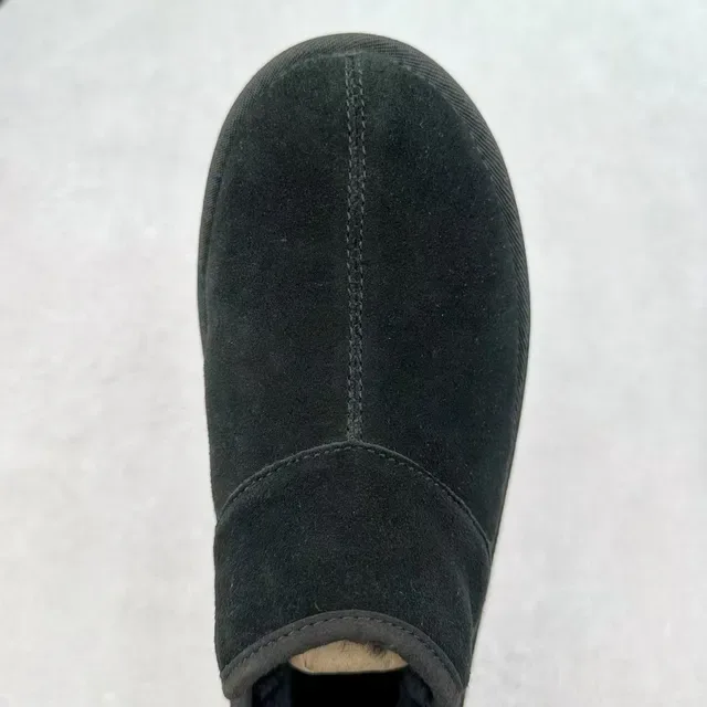 UGG Tasman Black Plush Velvet Upper Slip-On Construction Casual Shoes 4