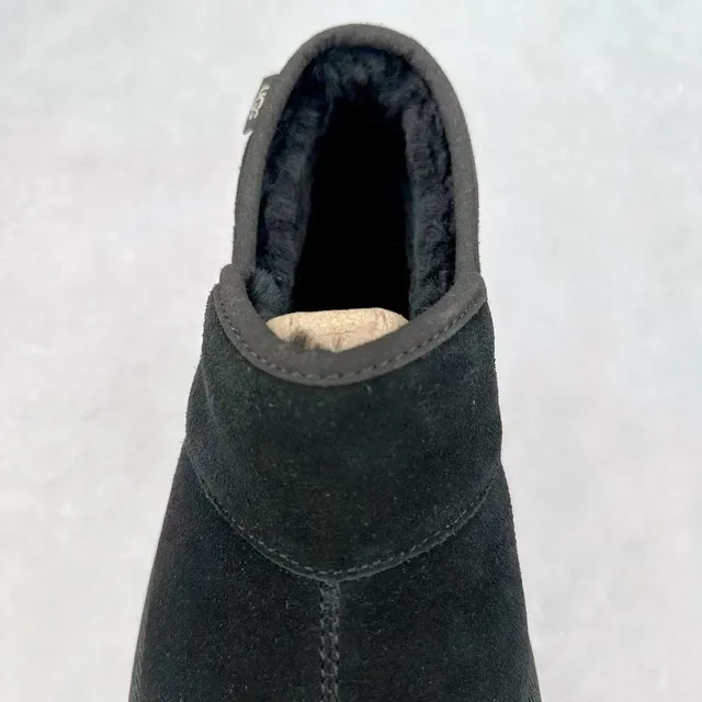 UGG Tasman Black Plush Velvet Upper Slip-On Construction Casual Shoes 5